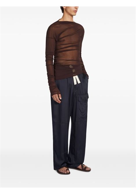 draped tee man brown DRIES VAN NOTEN | 251-021127-1513703